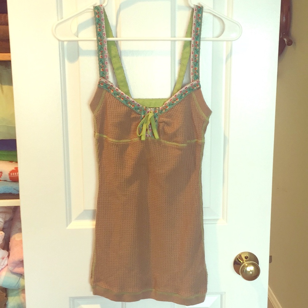 Waffle knot Free People Tank XS